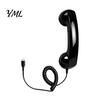 Type-C Landline Telephone Handset Vintage Receiver for Cell Phone, 3.5mm Wired Retro Phone Handset, Universal Smartphone Handheld