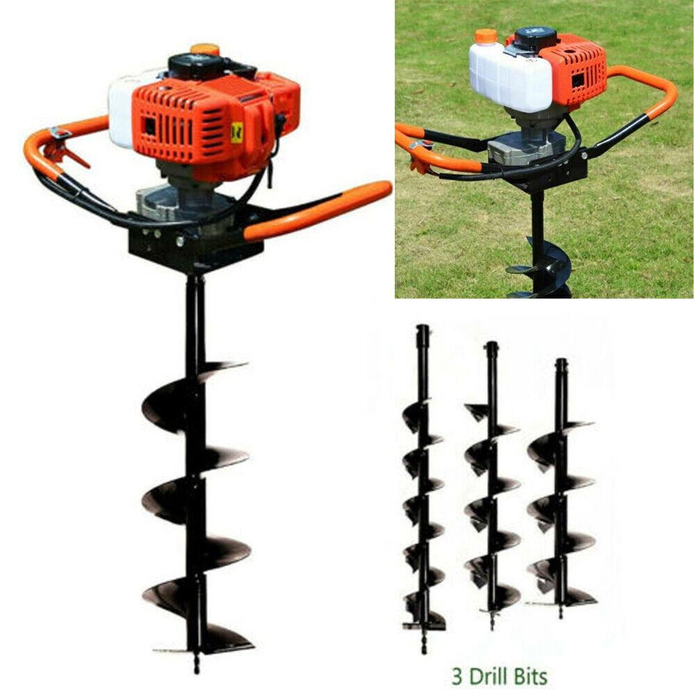 8500rpm 52CC 2-Storke Post Hole Digger Handheld Gas Powered Earth Auger Borer High Power Agricultural And Landscaping Tools