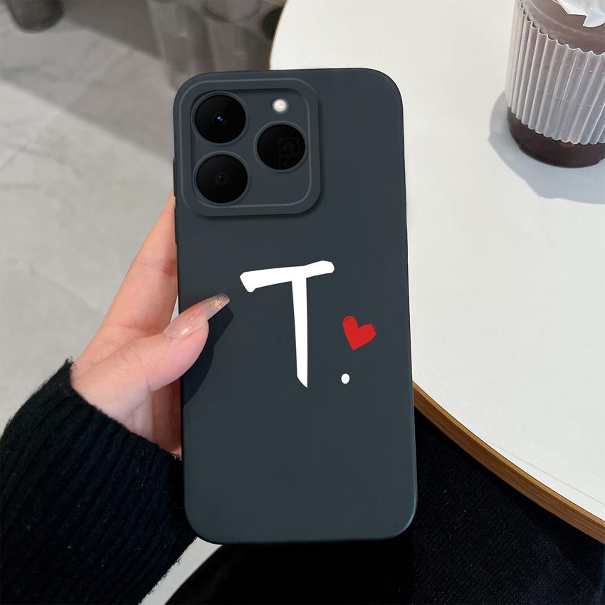 26 Letter Pattern Phone Case For Oppo Realme 15T 15X 14T 14X 16 15 14 13 Pro Casing Soft Matte Silicone Professional Anti Fingerprint Protection Cover