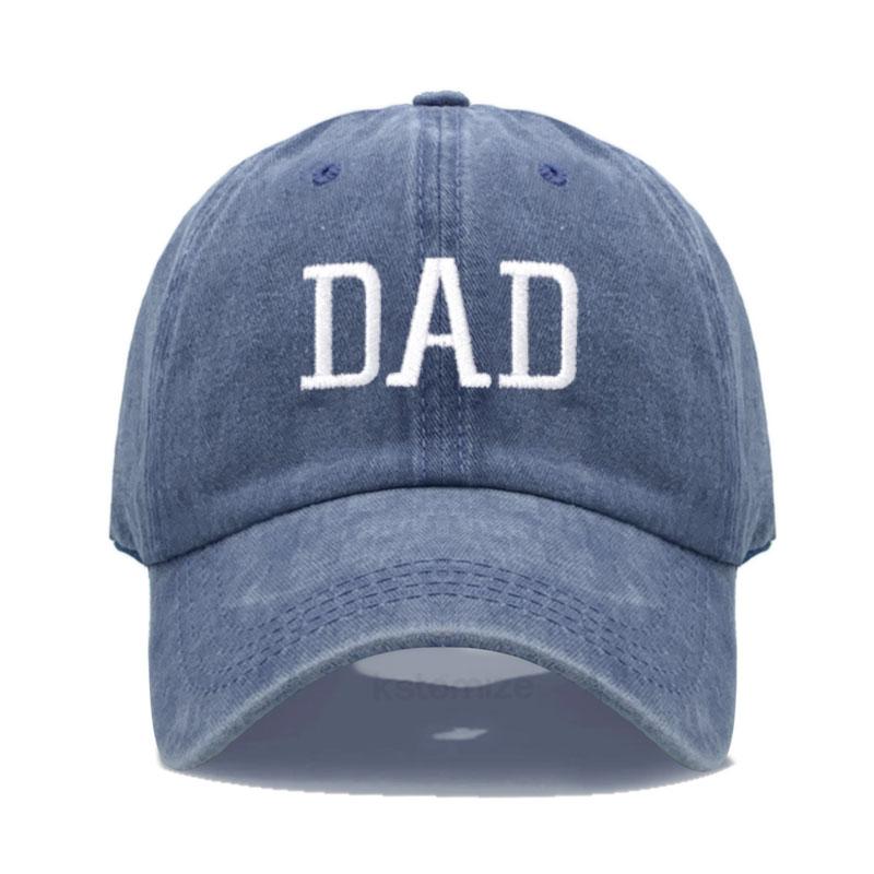 Mom Dad Embroidered Baseball Cap For Women Men Fashion Adjustable Washed Cotton Hats Father'S  Mother'S Gifts