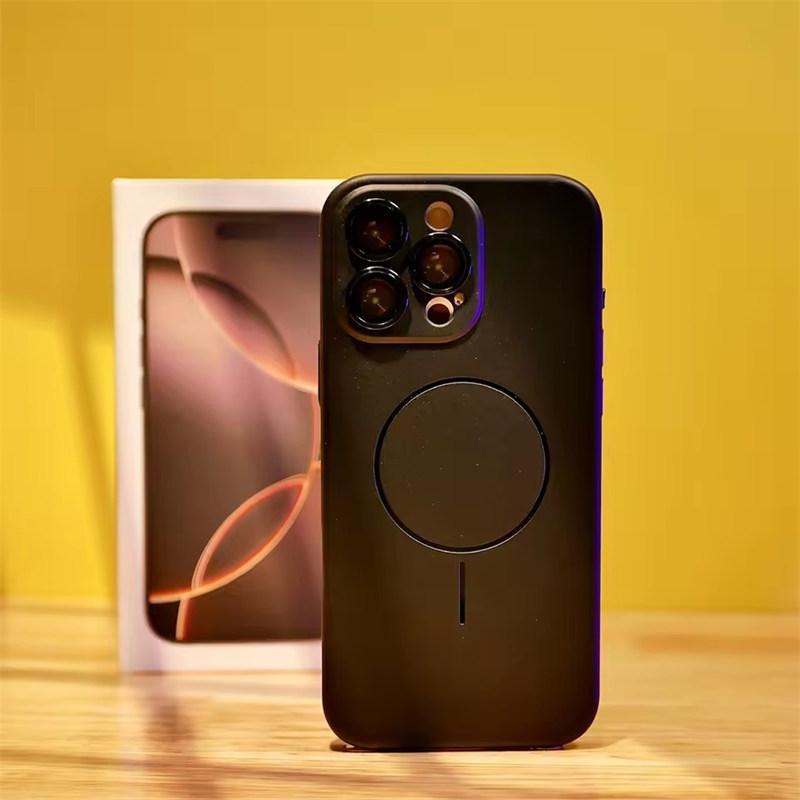 Luxury Soft For Magsafe Wireless Charging Case For iPhone 16 15 14 13 12 11 Pro Max Plus  Magnetic Dopamine Shockproof PC Cover