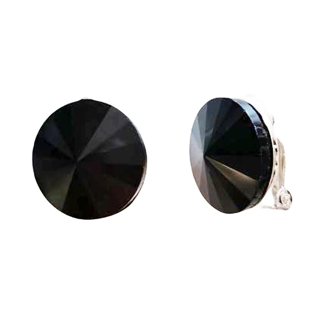 Les Trésors De Lily [R8164] - Black 'Sissi' Designer Clips - 15 Mm