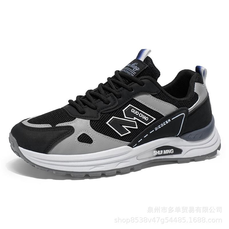 Neue Vier-Jahreszeiten-Netz-Dicke-Sohle Mittelschüler Weiche Sohle Dämpfung Bequem Sport und Freizeit Papa Schuhe