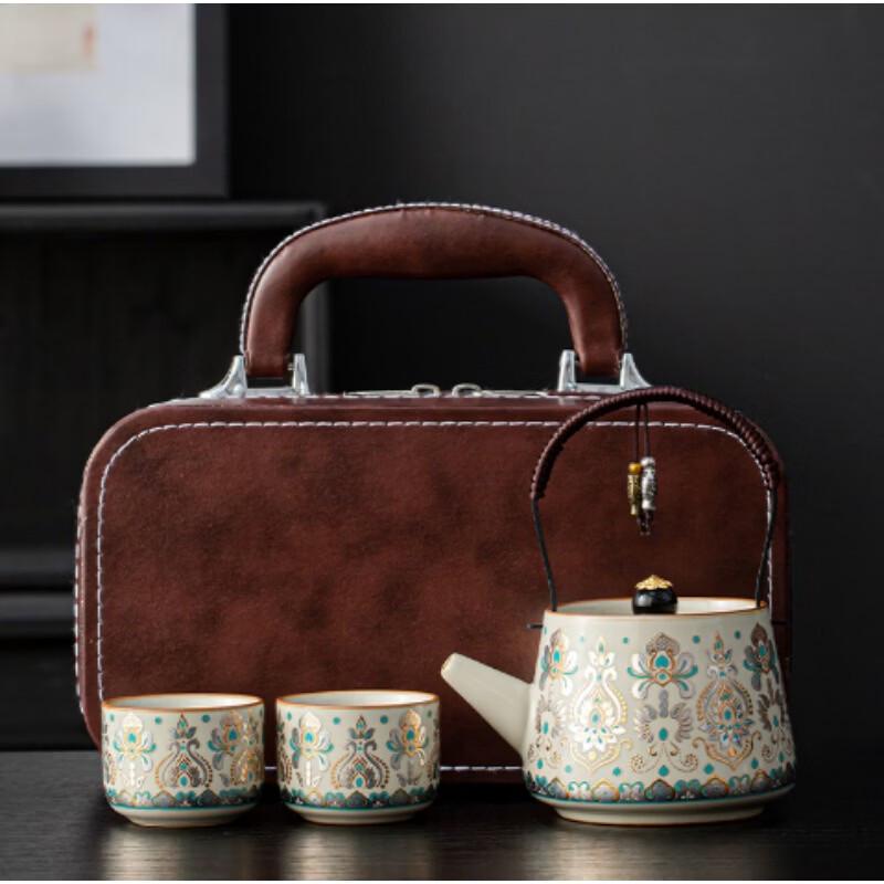 AKIRO Ceramic Kung Fu Tea Set (One Pot, Two Cups)
