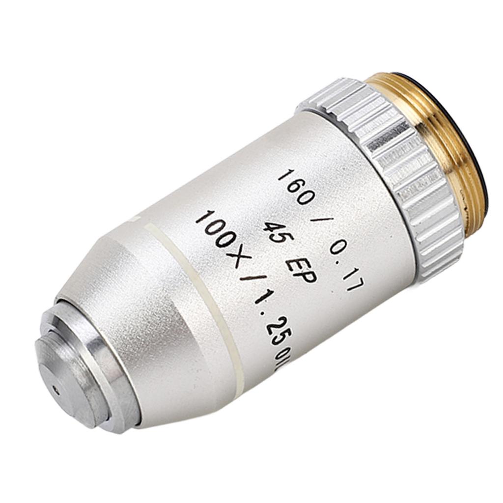 Achromatisches Mikroskopobjektiv 100X Standard RMS-Gewinde Federschutz Biologisches Mikroskopobjektiv