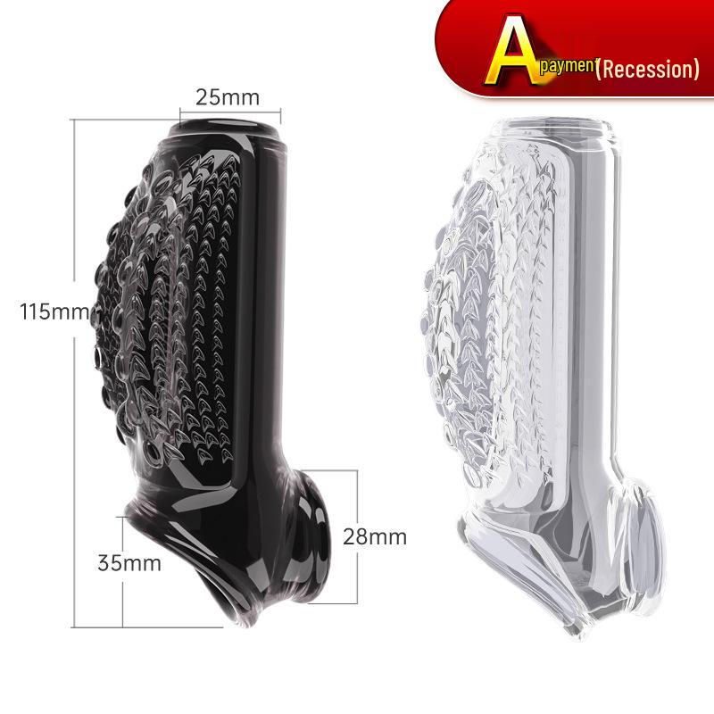 Men's Extra Thick Delaying Phallus Sleeve with Irregular Wolf Tooth Design