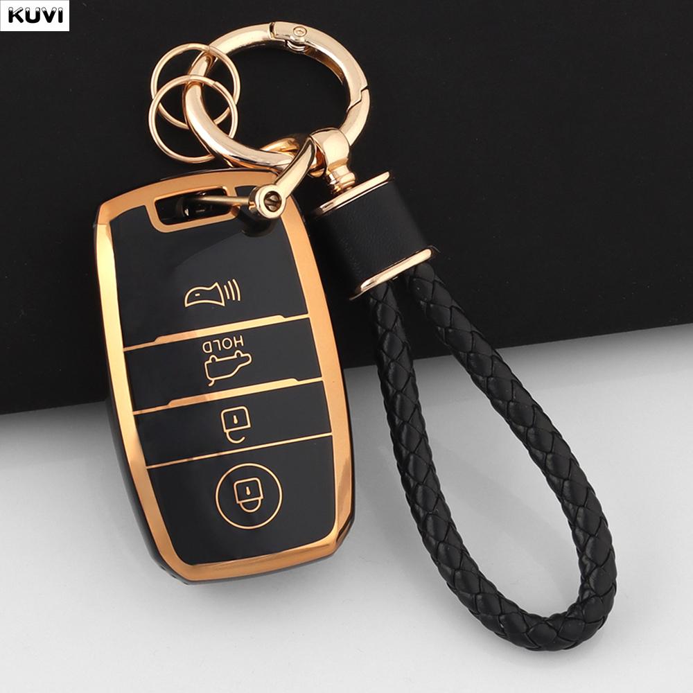 New Tpu Car Remote Key Case Cover Shell Fob For Kia Sportage Cerato Optima K2 K3 K4 K5 Rio Picanto Soul Sorento Sedona 4 Buttons