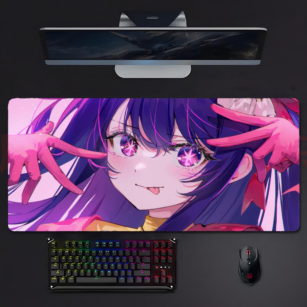 Cute Anime Hoshino Ai OOshi No Ko Mouse Pad Mousepad Large Gaming Lockedge Thickened Pc Table Desk Mat
