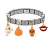Teschio Spaventoso Zucca Denti da Vampiro Bracciale Ciondolo di Halloween