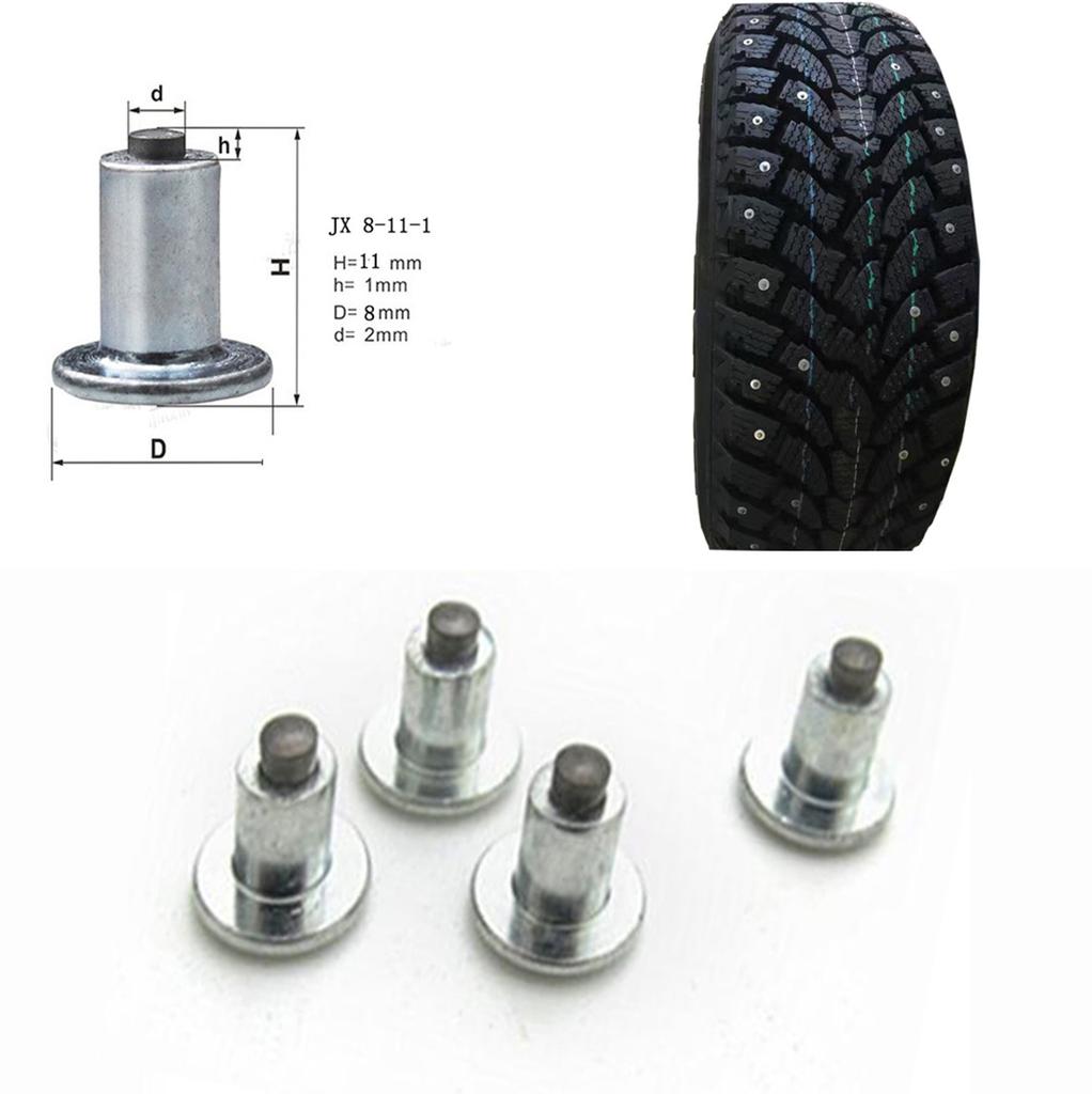 100x Car Bike ATV Tire Studs For Holes Wheel Tyre Screw Snow Spikes Chains Studs