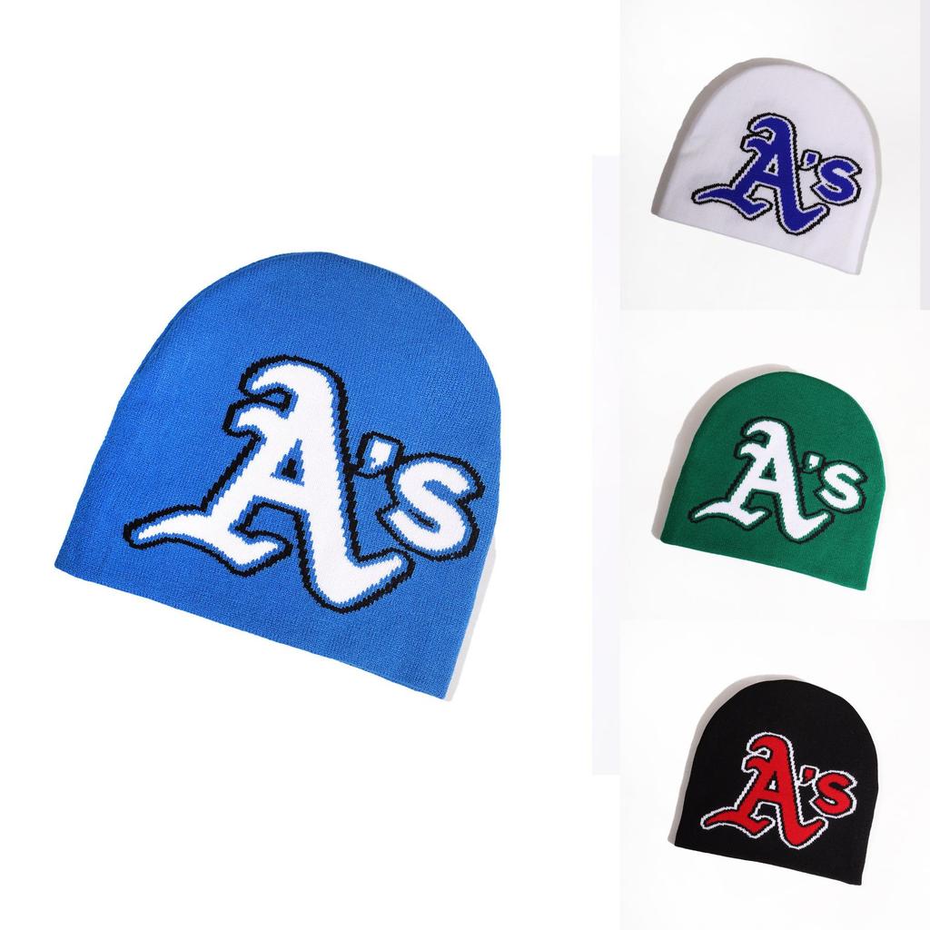 Street Fashion Knitted Hat With As Letter Pattern For Cold Weather In Unisex Style