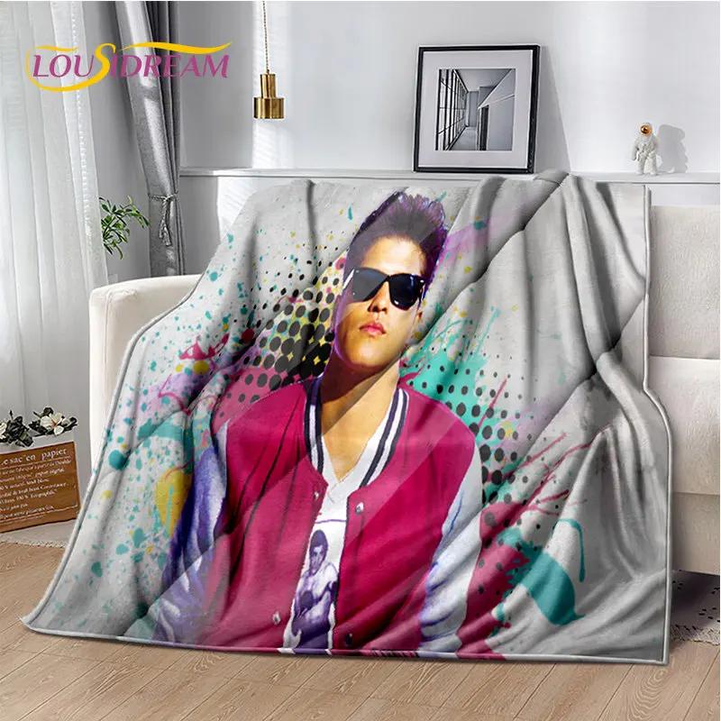 D HD Bruno Mars Singer Star Soft Plush Blanket Flannel Throw for Living Room Bedroom Bed Sofa Picnic Kids Cover