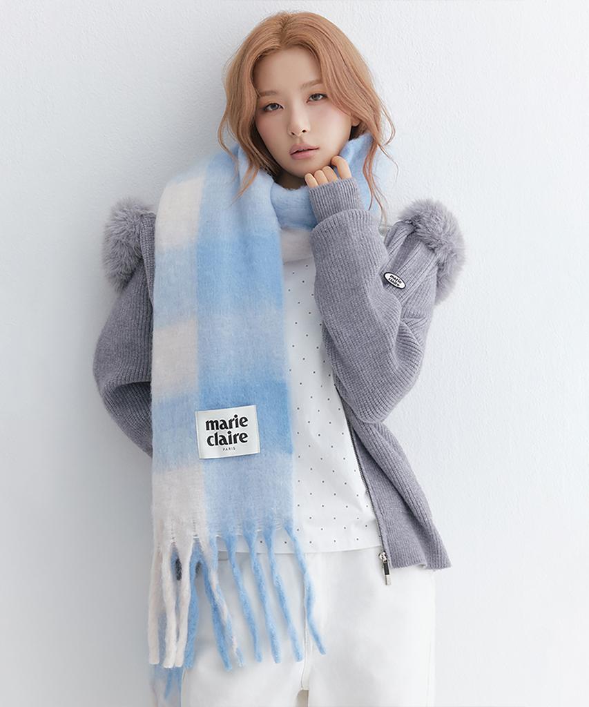MARIE CLAIRE Cotton Candy Check Scarf (Magdsc01Msb)