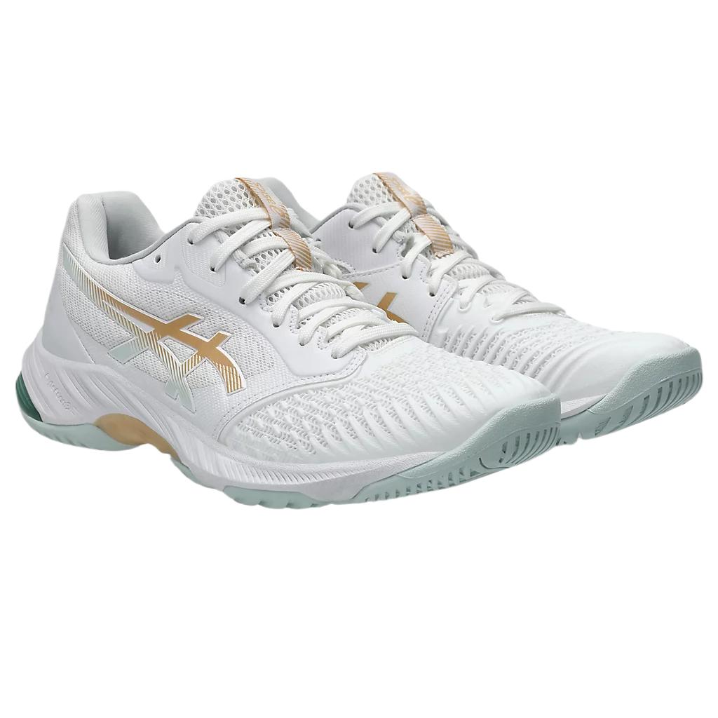 Asics  Netburner Ballistic FF 3 White Champagne Women Sneakers 1052A069-112