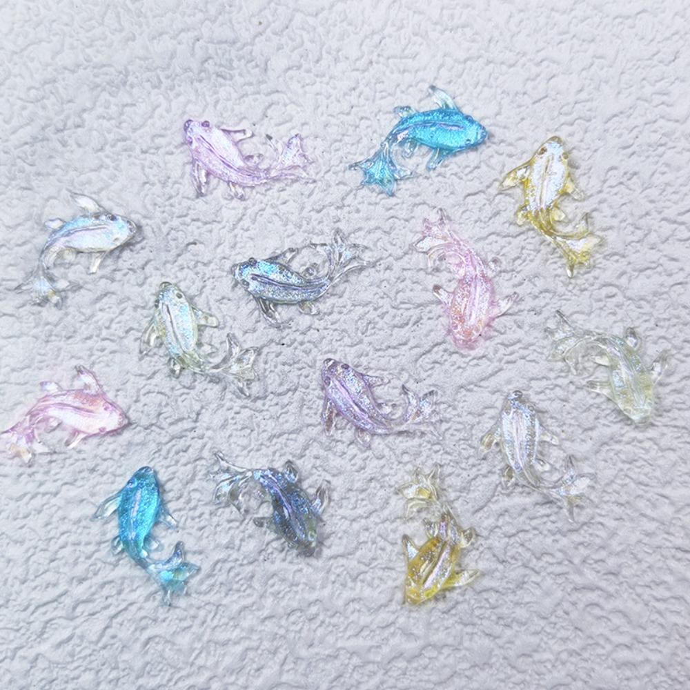 DIY Scrapbook Goldfish Nail Rhinestones Goldfish Resin Figurine Crafts Goldfish Art Decoration