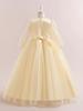 Children's Formal Princess Evening Gown - Sequined Embroidered Long Sleeve Lace Dress