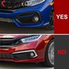 Front Fog Light Lamp Eyebrow Cover Trim For Honda Civic   Carbon Fiber Car Head Foglight Eyelid Molding Garnish Strip