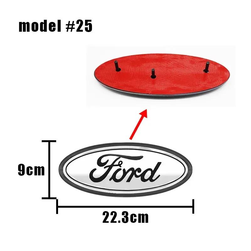 Car Front Head Hood Bonnet Logo Rear Trunk Badge Sticker For Ford Mondeo Focus Fusion MK2 MK4 F150 Emblem Styling XR2