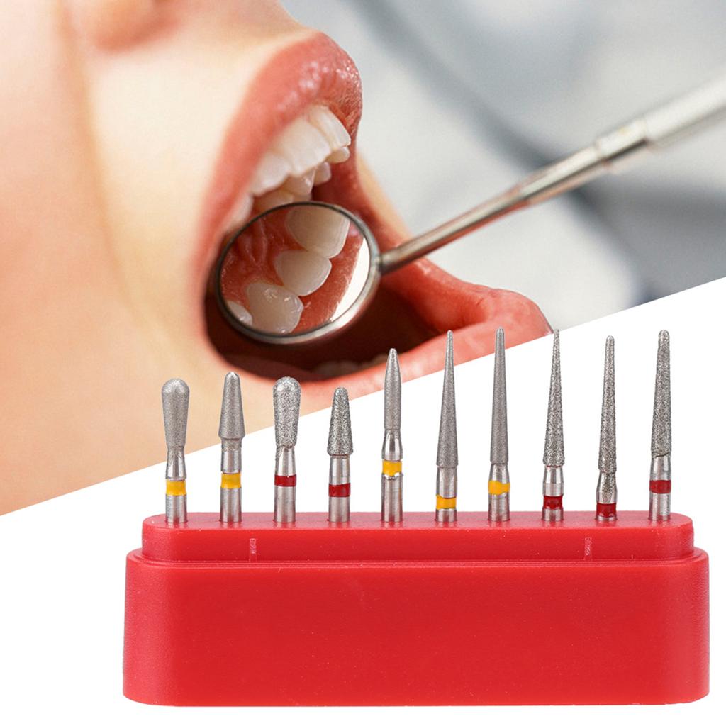 Dental Diamond Burs FG 1.6mm High Speed Handpiece Emery Bits