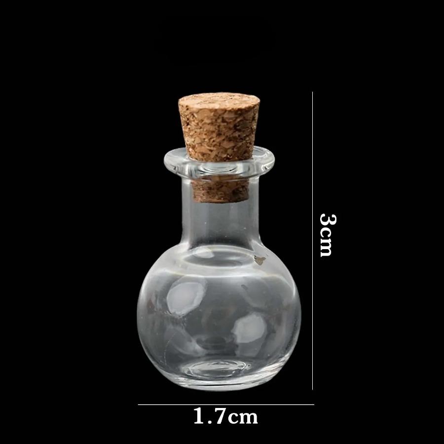 Mini Glass Bottles Jars Clear Empty Containers With Lids Wishing Message Glass Bottle Diy Crafts For Xmas Wedding Decorations