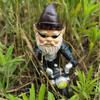 1PCS Gnome Dwarf Resin Crafts Garden Decoration Home Ornaments Biker Old Man Riding Motorcycle Statue Gardening Decorations