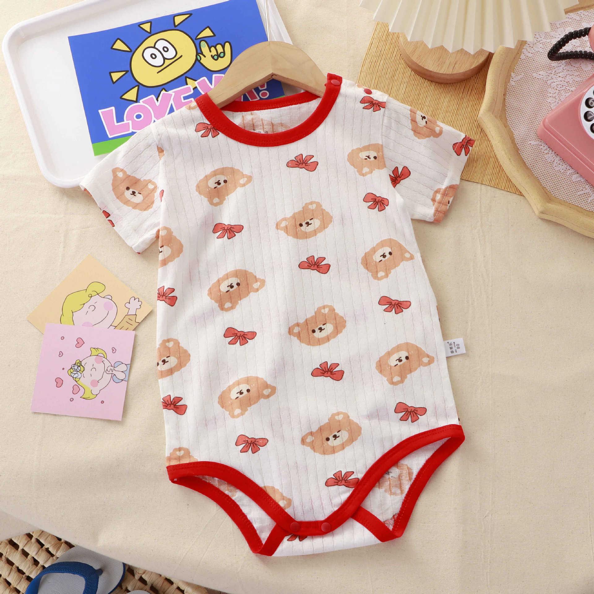 

Унисекс детский хлопковый ромпер: Боди с коротким рукавом, цельное для новорожденных - Идеально для весны и лета 80 cm