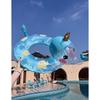 Cartoon Elephant Inflatable Swimming Ring For Children Thickened Pvc Swim Ring With Sponge Bottom
