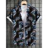 Men's Hawaiian Shirt White Harajuku Fashion Summer Daily Shirt Casual Printed Short Sleeve Shirts Loose Social Men's Clothing