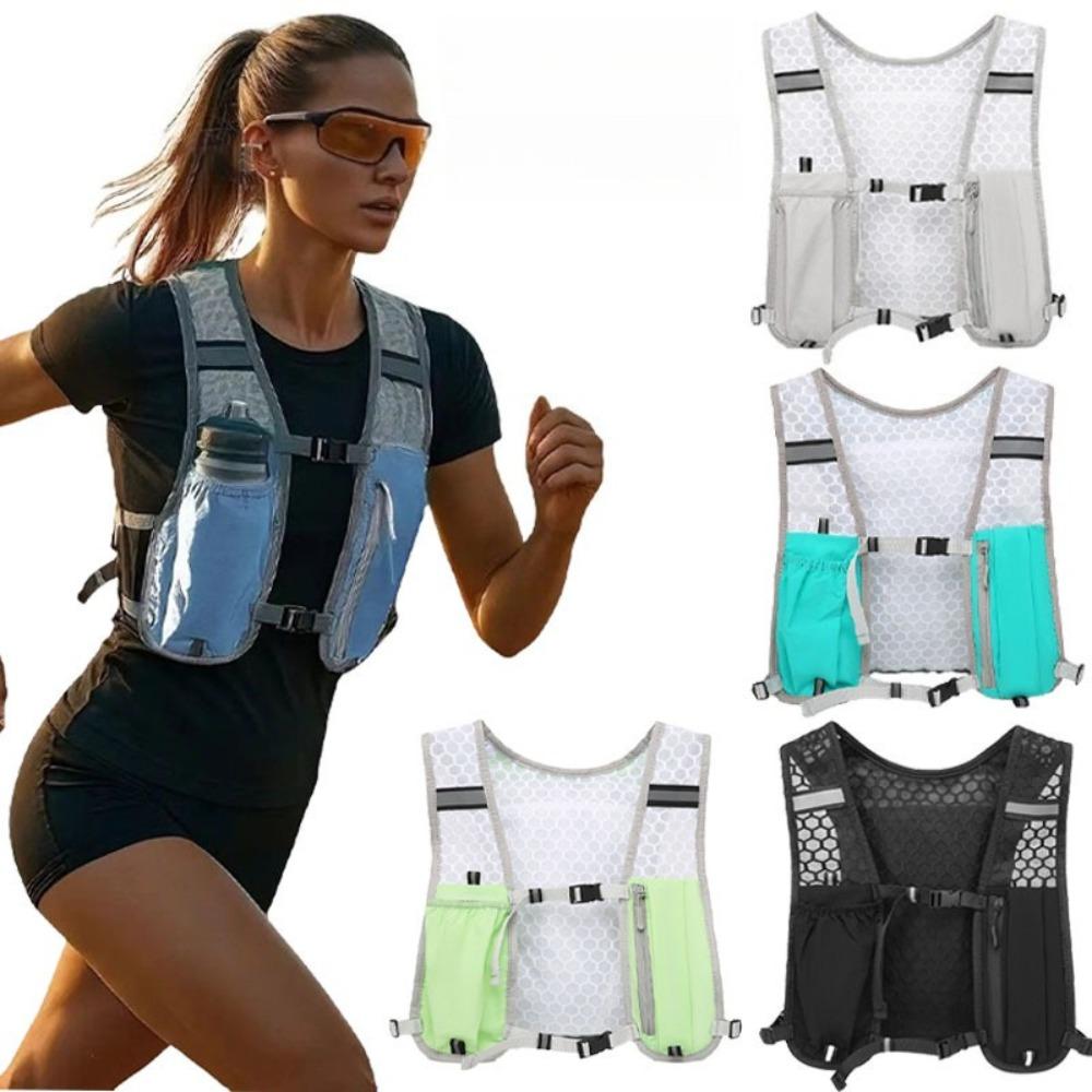 Xiaomi Men Women Running Water Bottle Storage Vest Lightweight Running Vest Reflective Hydration Water Chest Pack with Phone Holder