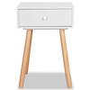 VidaXL Table de chevet 2 pcs Bois de pin massif 40 x 30 x 61 cm Blanc