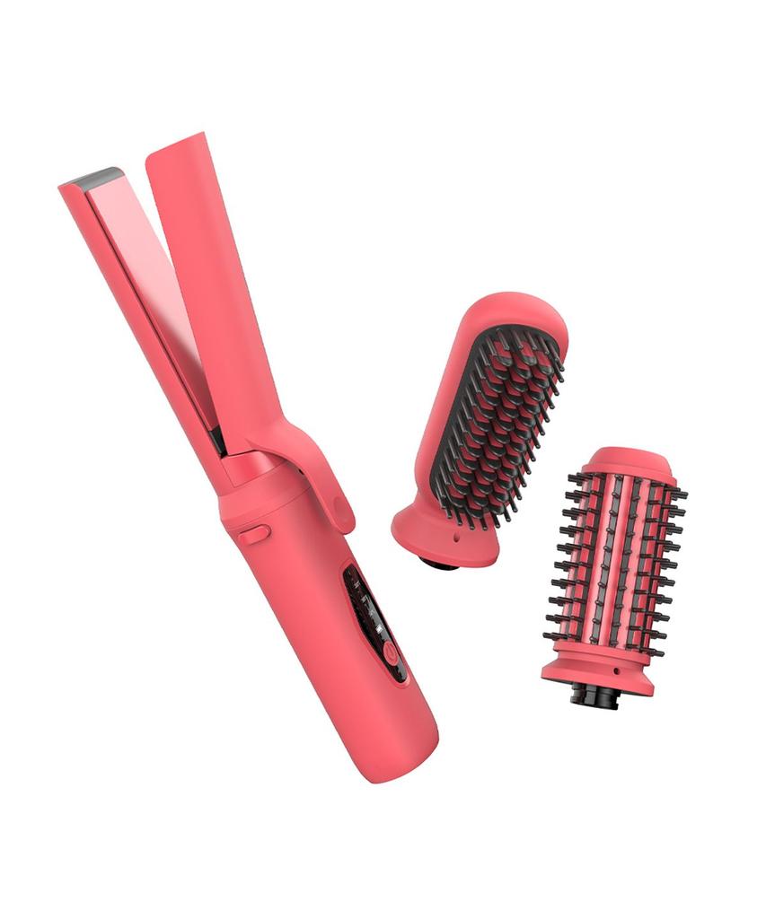 Portable Cordless Dual 3-in-1 Comb Hair Iron ST-DWC100 (Straightening Tool Included)