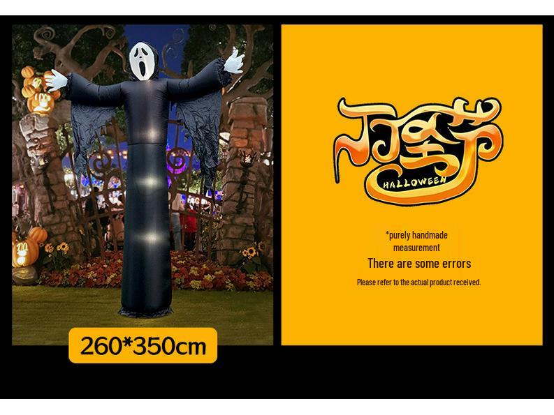 Lanterna Zucca Fantasma Gonfiabile per Decorazioni di Halloween Indoor/Outdoor