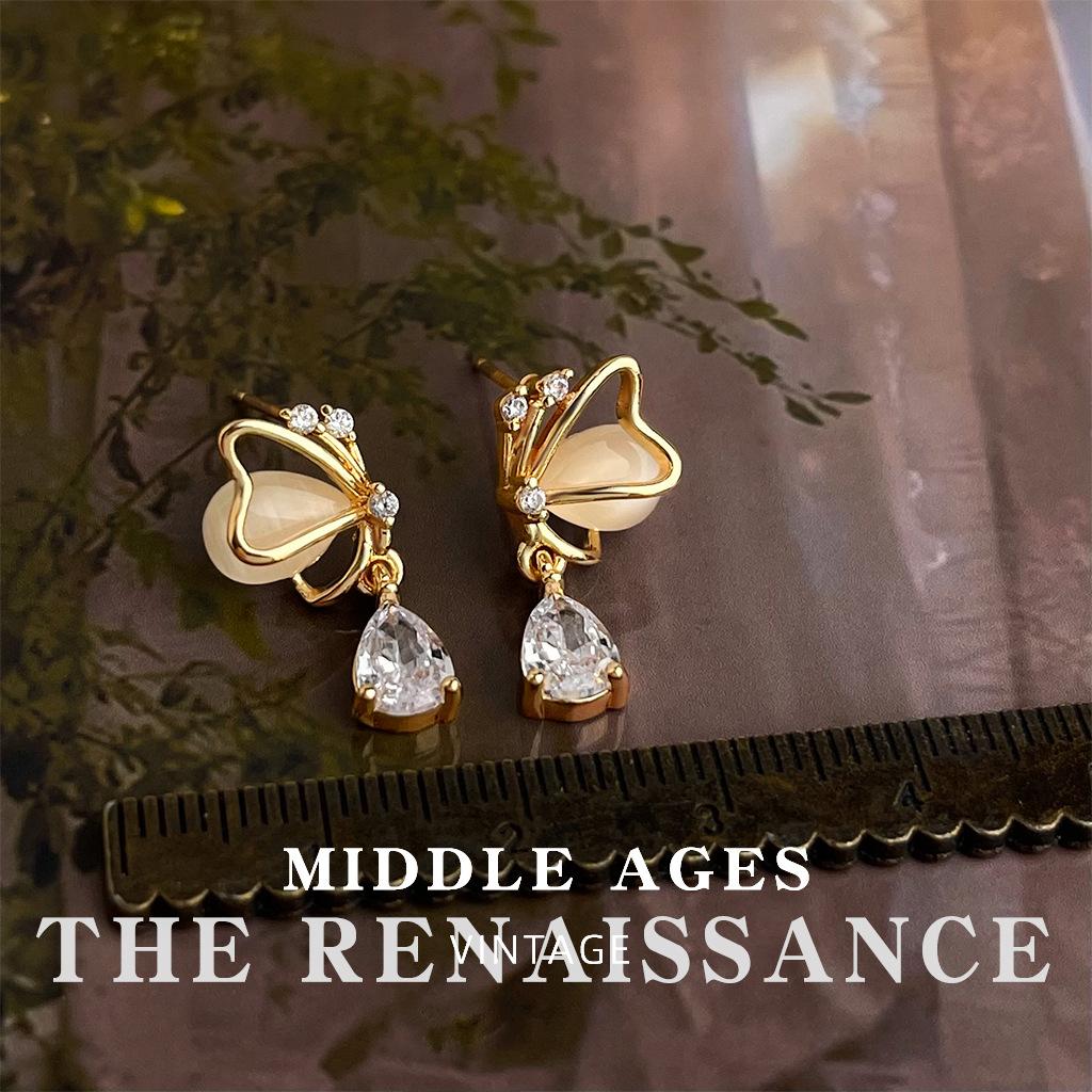 Fritillary butterfly stud earrings collection niche French temperament earrings earrings