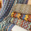 Bohemian Style Blanket All-Season Universal Soft Skin-Friendly Lazy Travel Shawl Office Bedside Nap Thin Blanket Multi-Purpose