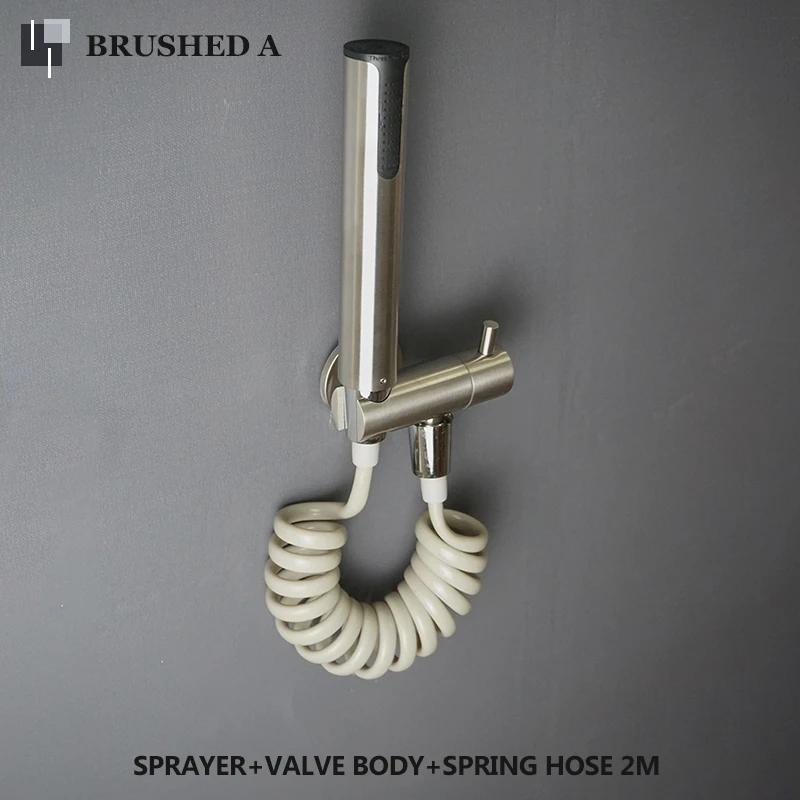 

Портативный распылитель высокого давления для биде, набор для ванной комнаты, балкона, матовый золотой, 3 функции, ручной распылитель, насадка для душа, самоочищающаяся