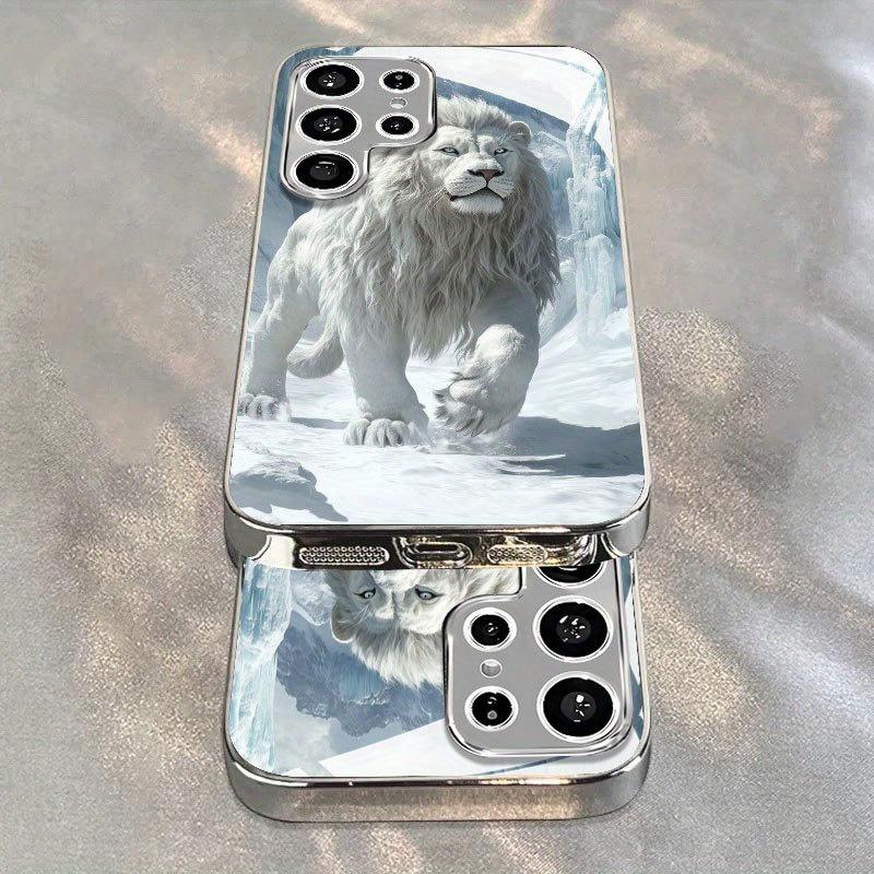 Selected White Lion Pattern Tempered Glass New Phone Case for Samsung Galaxy S26 S25 S24 S23 S22 S21 and other models