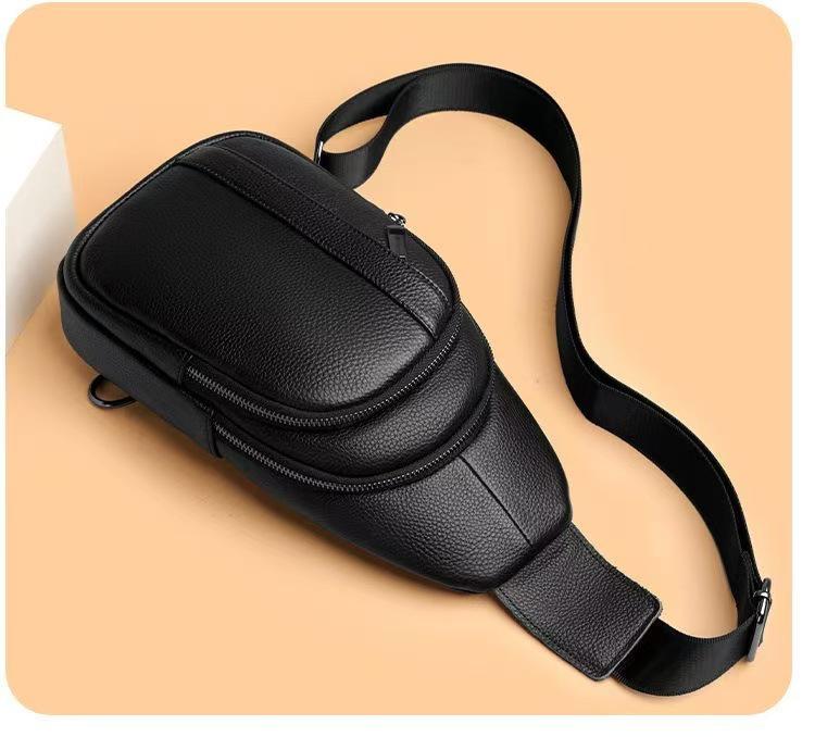 Men's Large Capacity Anti-theft Leather Crossbody Travel Bag