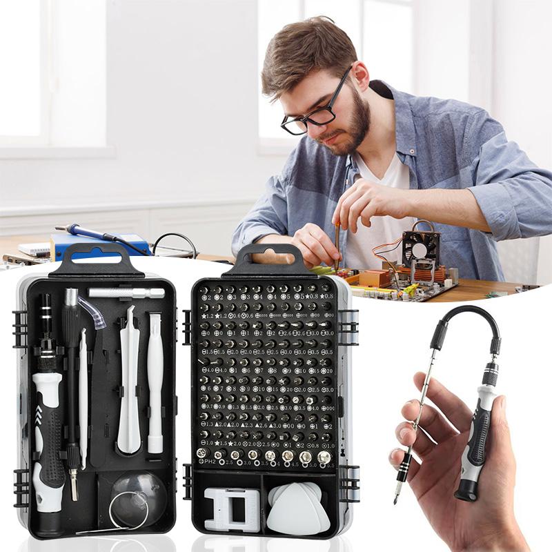 115 in 1 Precision Screwdriver Set Carbon Steel Disassembly and Repair Tools for Household Appliances Repair Needs