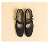 2024 Square Toe Queen's Knit Mary Jane Loafers - Soft Sole, Low Cut, Spring/Summer Style.