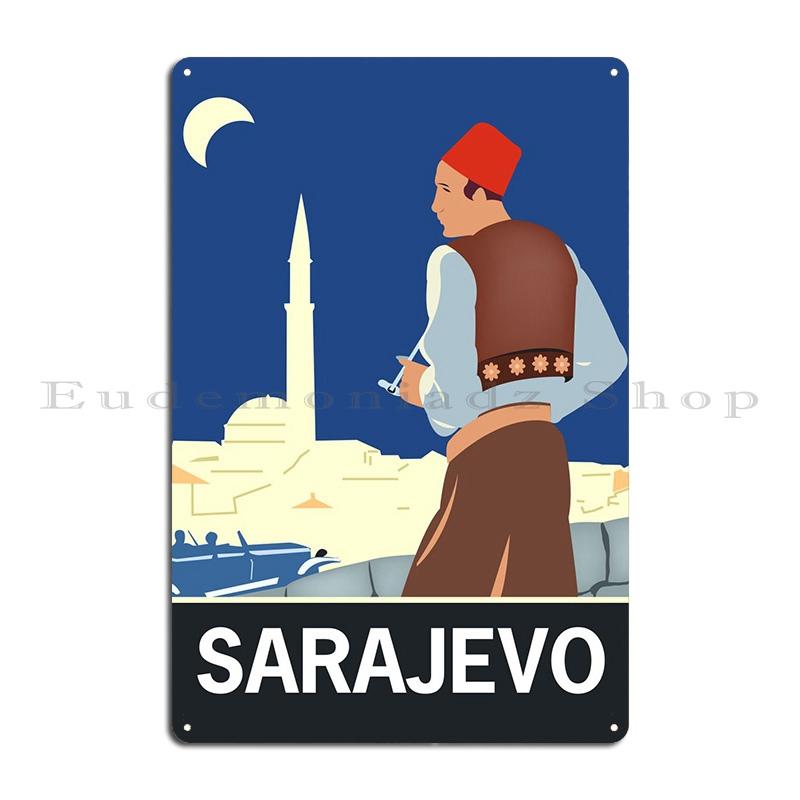 

Sarajevo Metal Sign Poster Customize Designing Cinema Home Printed Tin Sign Poster 20x30cm（7.8x11.8inch）
