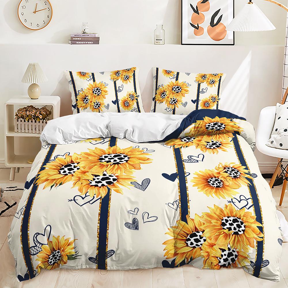 Three-Piece Sunflower Series Quilt Cover Two-Piece Bedding Kit