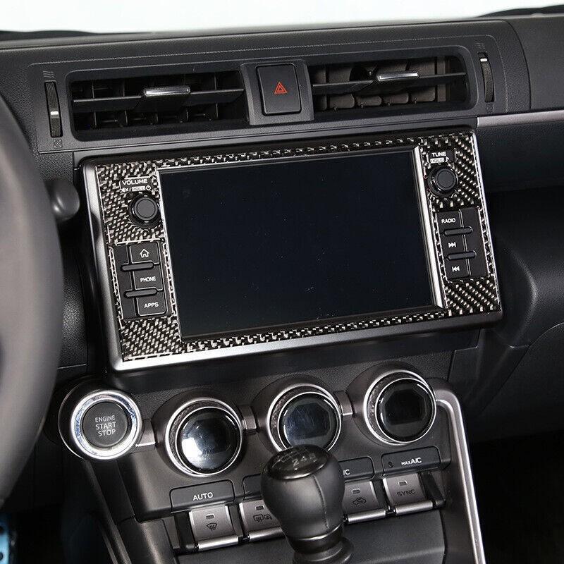 1Pcs Real Carbon Fiber Center Console Display Trim Cover For GR86/ BRZ -