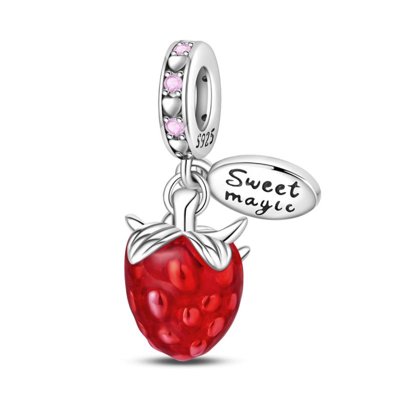 100% Copper Pineapple Cherry Avocado Lemon Charms Beads Pendants Fit 3Mm Bracelets Diy Fine Jewelry Making