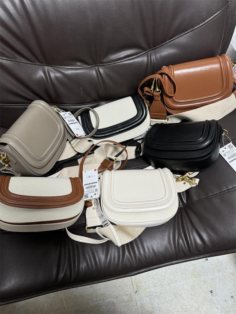 2026 New Style Spanish Women's Saddle Bag: Magnetic Flap, Stitch Detail, Versatile Single Shoulder or Crossbody