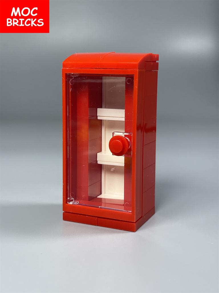Set  MOC Bricks Coffee Cupboard Microscope Toilet Air Conditioner Desk Educational Building Blocks Toys Kids Gifts