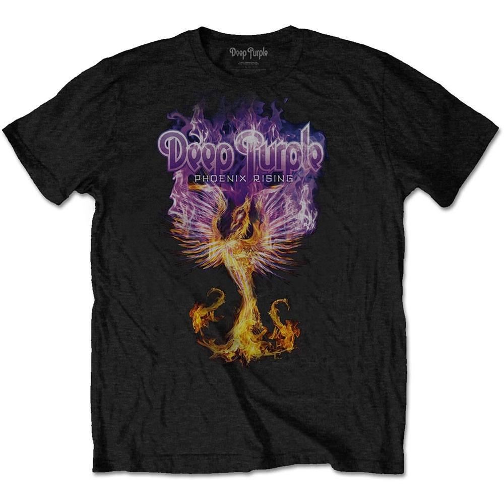 Deep Purple Phoenix Rising Slim Fit T-shirt Large Black Unisex T-Shirt S