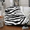 1pc Zebra Print Blanket Warm, Cozy, And Soft, Suitable for Sofas, Beds, Cars, And Office Use.Perfect for Camping And Travel, Making It a Great Gift fo