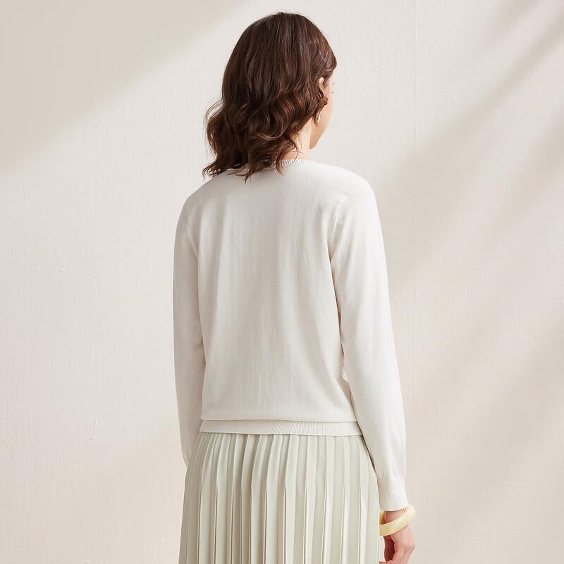 Damen Blumenmuster Langarm Seidenmischung Strick Cardigan