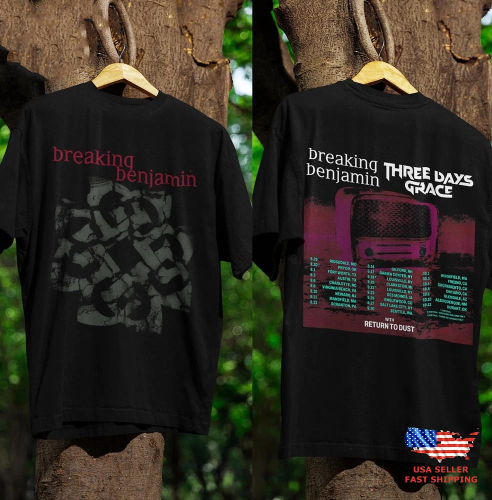 Hot New Breaking Benjamin Three Days Grace Band Tour 2025 Unisex TShirt Unisex T-Shirt XXXL
