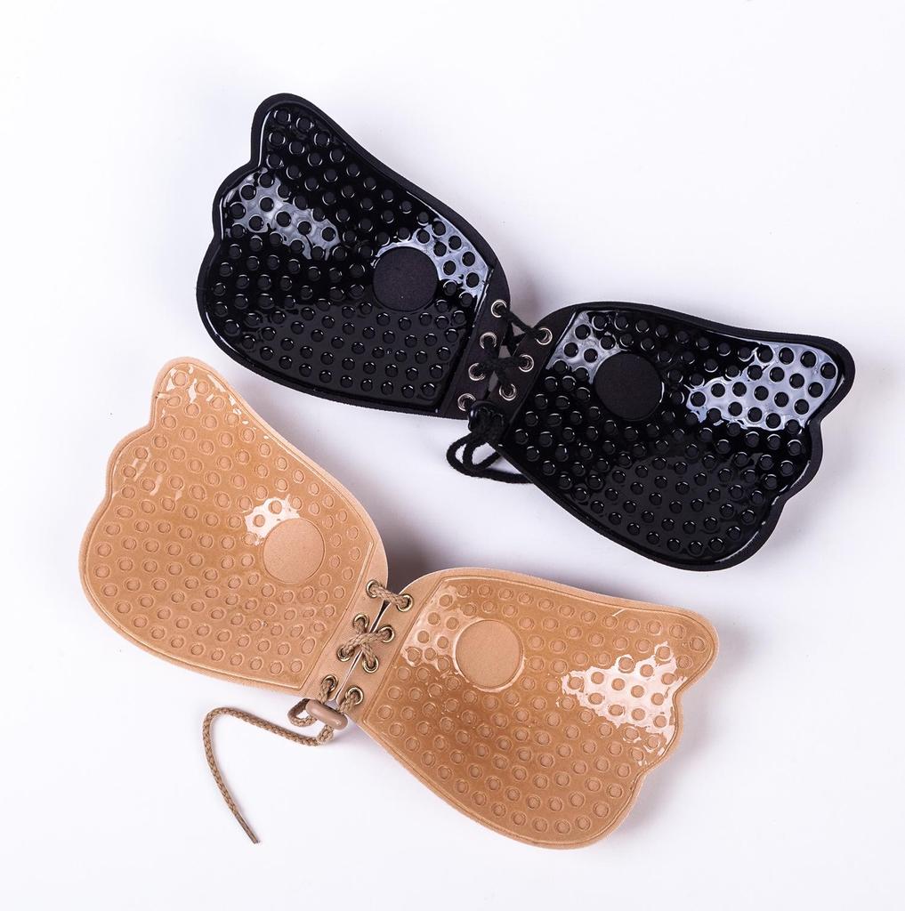 Wings Lala Goddess Strapless Silicone Push-Up Seamless Bra with Invisible Nipple Covers